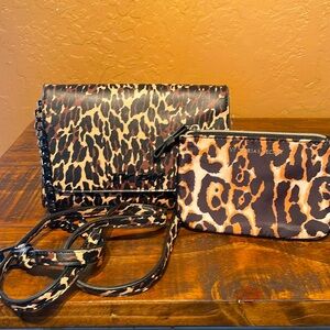 NWT Betsey Johnson & Victoria’s Secret Leopard Lovers 2 Piece Bag Set